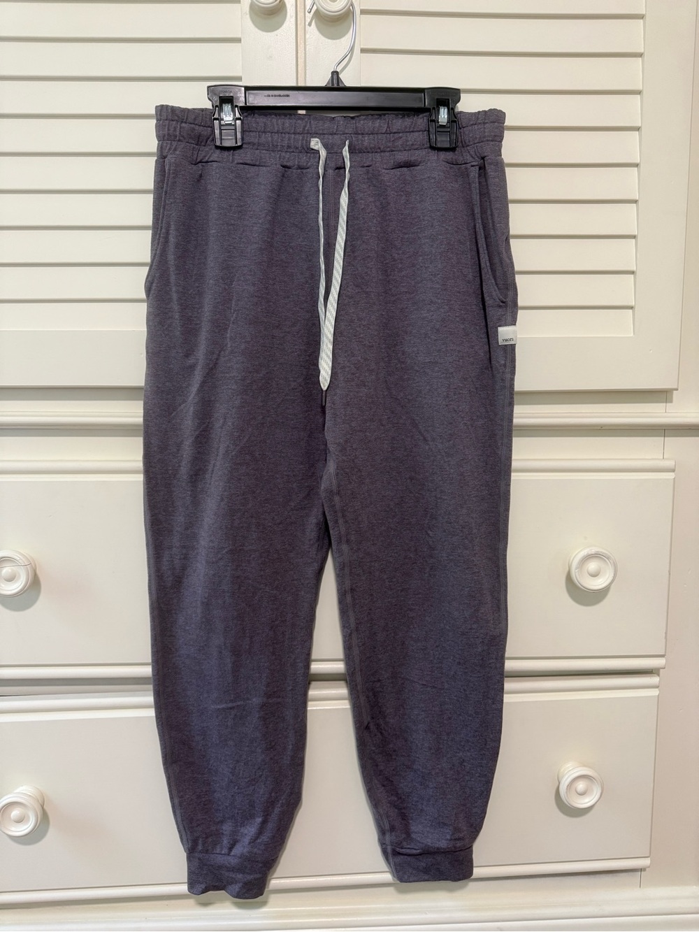 Cozy Purple ish Gray Jogger Sweatpants with Drawstring